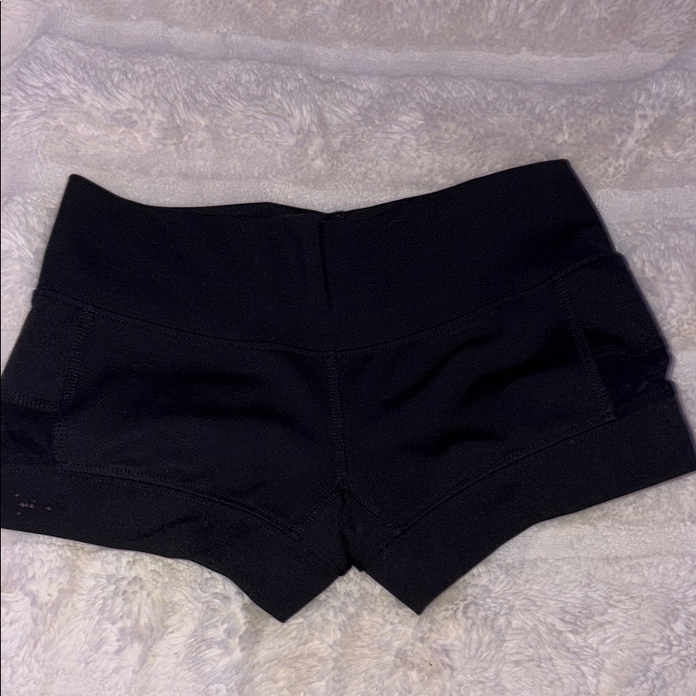 Black Athletic Shorts with Fitted Cut